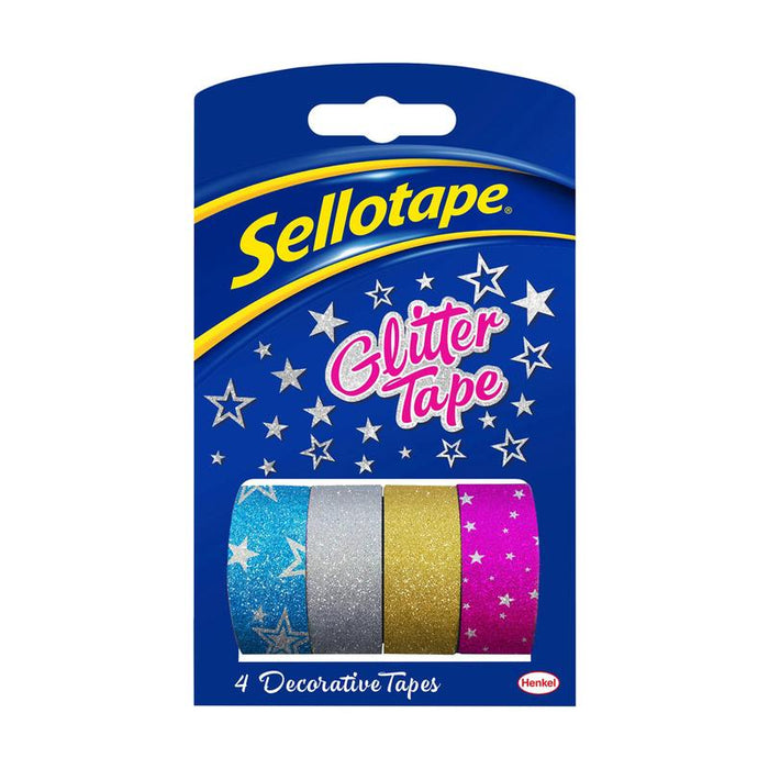 Sellotape On-Hand Glitter Refills 18mmx3m 4 Pack 2252143_1
