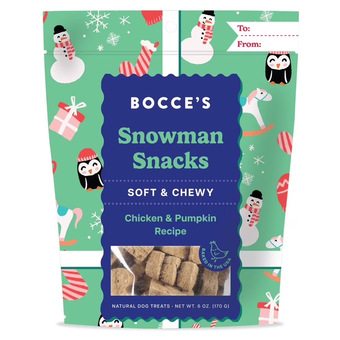 Snowman Snacks Chicken & Pumpkin | Bocce's Bakery 1