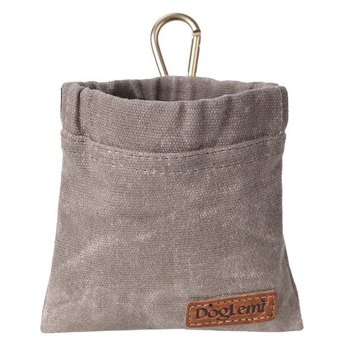 Doglemi Retro Portable Water-repellant Cotton Dog Treat Pouch with Clip 4