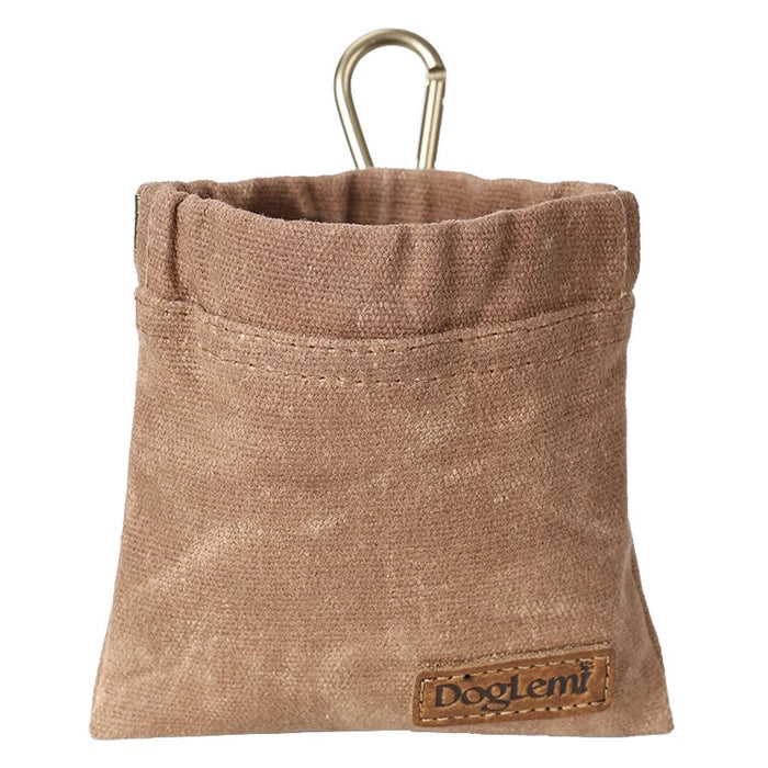 Doglemi Retro Portable Water-repellant Cotton Dog Treat Pouch with Clip 1