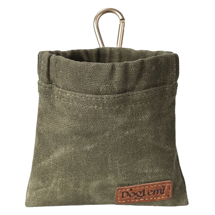 Doglemi Retro Portable Water-repellant Cotton Dog Treat Pouch with Clip 3