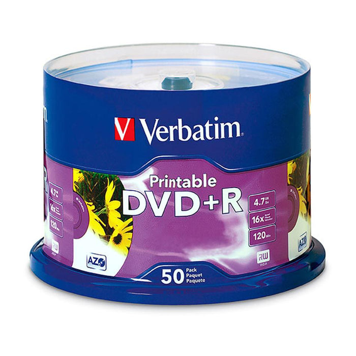 Verbatim 4.7GB DVD+R Spindle, 50 Pack, Model 95136_1