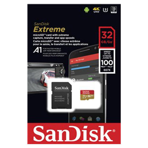 Sandisk 32Gb High Extreme Microsdxc Class 10, Reads 100Mb/S, Writes 60Mb/S_2