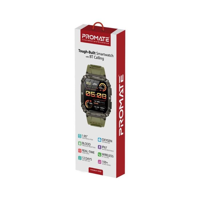 Promate Ip67 Shock-Resist Smart Watch XWATCH-S19.MNG