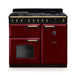Falcon NGC Classic Deluxe 100cm Dual Fuel Range Cooker — Bordeaux / Antique Brass