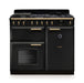 Falcon NGC Classic Deluxe 100cm Dual Fuel Range Cooker — Charcoal Black / Antique Brass