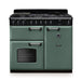 Falcon NGC Classic Deluxe 100cm Dual Fuel Range Cooker — Mineral Green / Chrome