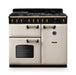 Falcon NGC Classic Deluxe 100cm Dual Fuel Range Cooker — Pale Cream / Antique Brass