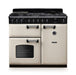 Falcon NGC Classic Deluxe 100cm Dual Fuel Range Cooker — Pale Cream / Chrome