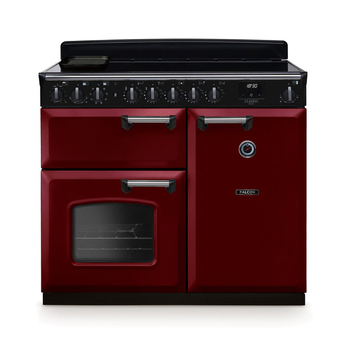 Falcon NGC Classic Deluxe 100cm Induction Range Cooker — Bordeaux / Chrome