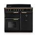Falcon NGC Classic Deluxe 100cm Induction Range Cooker — Charcoal Black / Antique Brass
