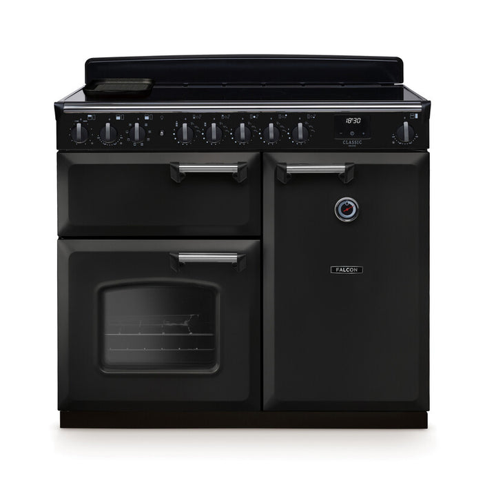 Falcon NGC Classic Deluxe 100cm Induction Range Cooker — Charcoal Black / Chrome