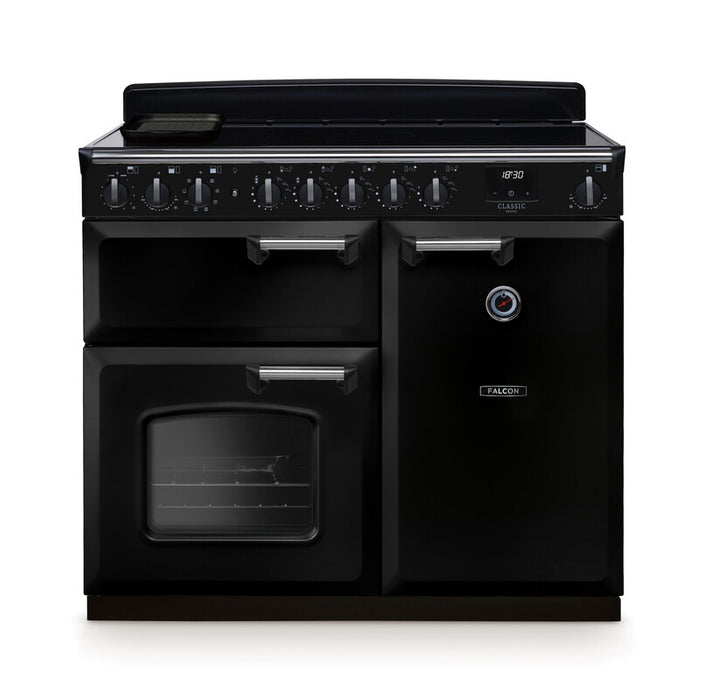 Falcon NGC Classic Deluxe 100cm Induction Range Cooker — Gloss Black / Chrome