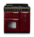 Falcon NGC Classic Deluxe 90cm Dual Fuel Range Cooker — Bordeaux / Antique Brass