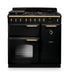 Falcon NGC Classic Deluxe 90cm Dual Fuel Range Cooker — Charcoal Black / Antique Brass