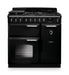 Falcon NGC Classic Deluxe 90cm Dual Fuel Range Cooker — Gloss Black / Chrome