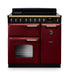 Falcon NGC Classic Deluxe 90cm Induction Range Cooker — Bordeaux / Antique Brass