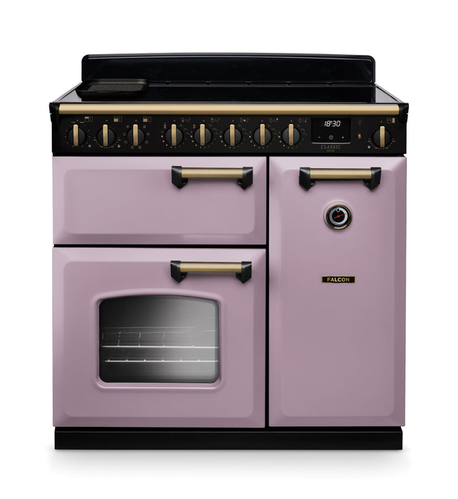 Falcon NGC Classic Deluxe 90cm Induction Range Cooker — Heather / Antique Brass