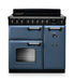Falcon NGC Classic Deluxe 90cm Induction Range Cooker — Stone Blue / Chrome