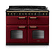 Falcon NGC Classic Deluxe 110cm Dual Fuel Range Cooker with Slow Cook Oven — Bordeaux / Antique Brass