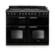 Falcon NGC Classic Deluxe 110cm Dual Fuel Range Cooker with Slow Cook Oven — Gloss Black / Chrome