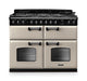 Falcon NGC Classic Deluxe 110cm Dual Fuel Range Cooker with Slow Cook Oven — Pale Cream / Chrome