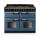 Falcon NGC Classic Deluxe 110cm Dual Fuel Range Cooker with Slow Cook Oven — Stone Blue / Antique Brass