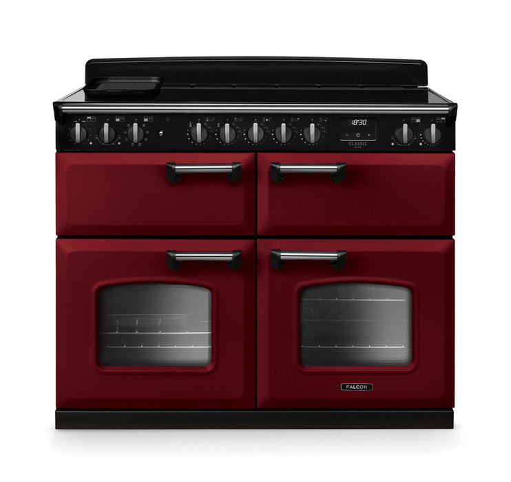 Falcon NGC Classic Deluxe 110cm Induction Range Cooker with Slow Cook Oven — Bordeaux / Chrome