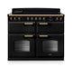 Falcon NGC Classic Deluxe 110cm Induction Range Cooker with Slow Cook Oven — Charcoal Black / Antique Brass