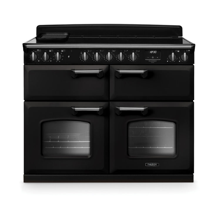 Falcon NGC Classic Deluxe 110cm Induction Range Cooker with Slow Cook Oven — Charcoal Black / Chrome