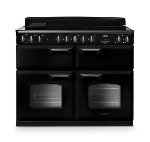 Falcon NGC Classic Deluxe 110cm Induction Range Cooker with Slow Cook Oven — Gloss Black / Chrome