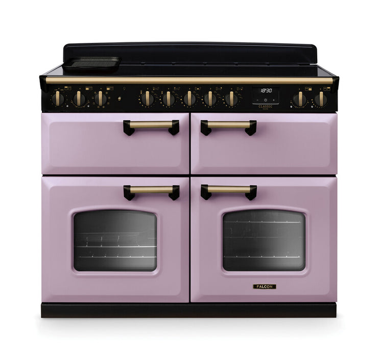 Falcon NGC Classic Deluxe 110cm Induction Range Cooker with Slow Cook Oven — Heather / Antique Brass