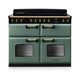 Falcon NGC Classic Deluxe 110cm Induction Range Cooker with Slow Cook Oven — Mineral Green / Antique Brass