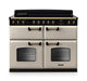 Falcon NGC Classic Deluxe 110cm Induction Range Cooker with Slow Cook Oven — Pale Cream / Antique Brass