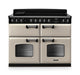 Falcon NGC Classic Deluxe 110cm Induction Range Cooker with Slow Cook Oven — Pale Cream / Chrome