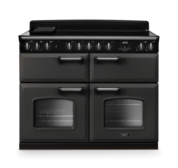 Falcon NGC Classic Deluxe 110cm Induction Range Cooker with Slow Cook Oven — Slate / Chrome