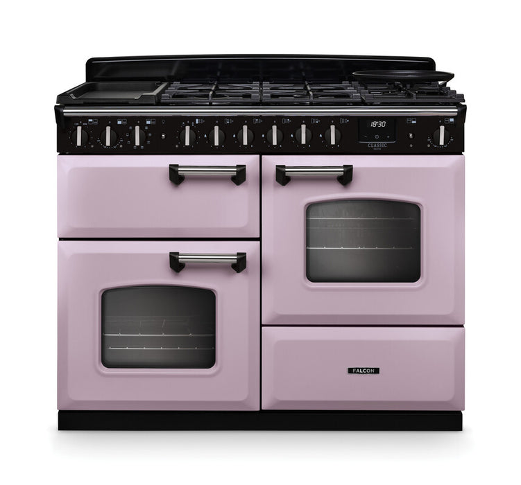 Falcon NGC Classic Deluxe 110cm Dual Fuel Range Cooker with Proving Drawer — Heather / Chrome