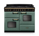 Falcon NGC Classic Deluxe 110cm Dual Fuel Range Cooker with Proving Drawer — Mineral Green / Antique Brass