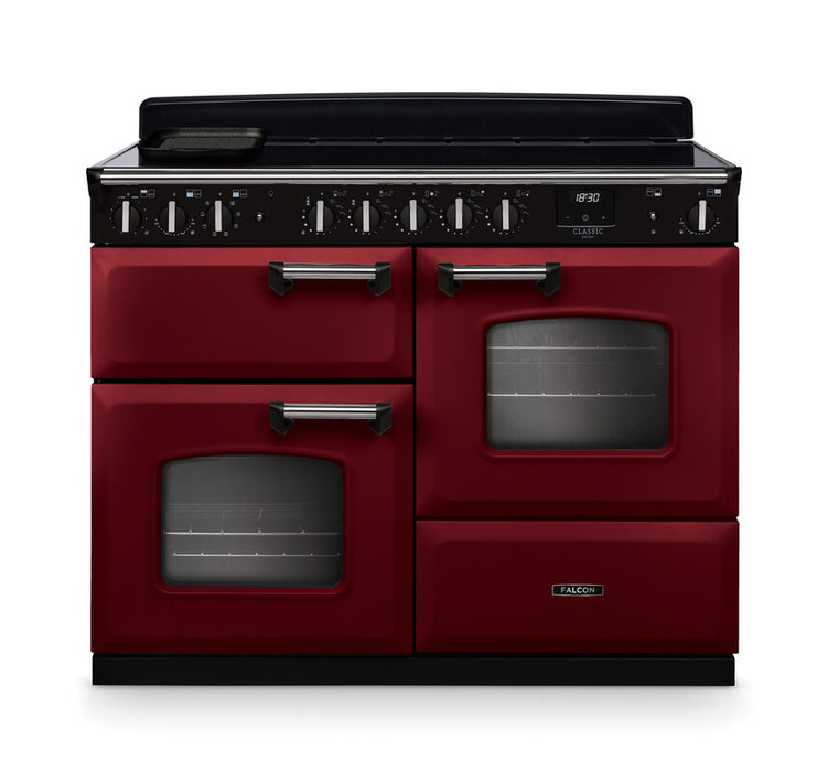 Falcon NGC Classic Deluxe 110cm Induction Range Cooker with Proving Drawer — Bordeaux / Chrome
