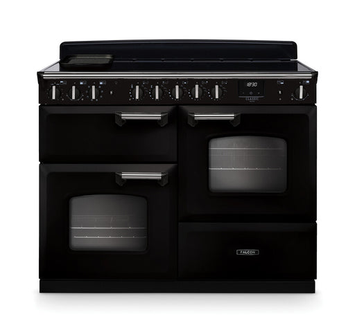 Falcon NGC Classic Deluxe 110cm Induction Range Cooker with Proving Drawer — Gloss Black / Chrome