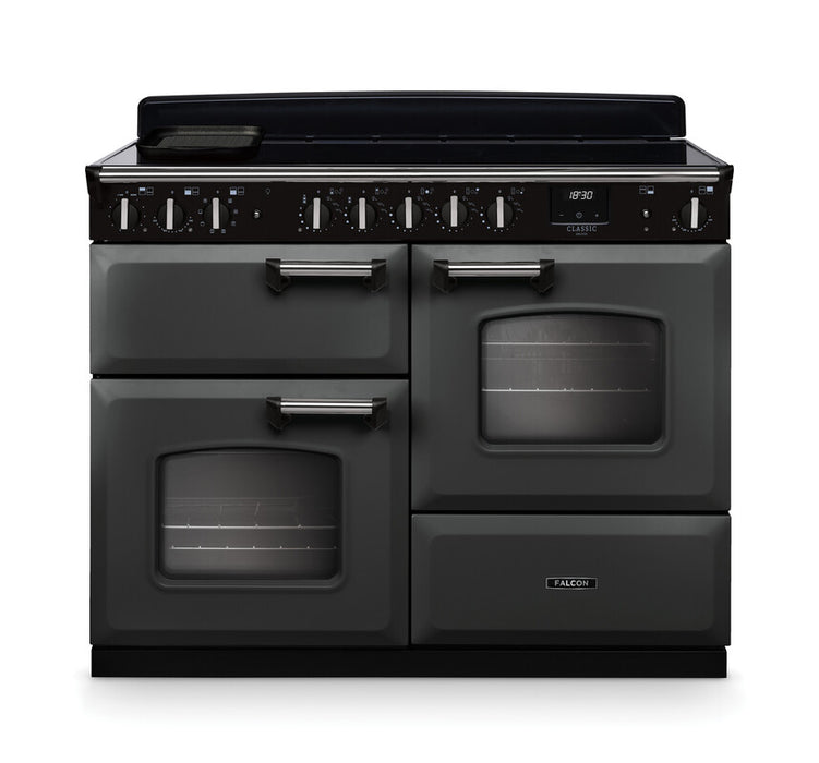 Falcon NGC Classic Deluxe 110cm Induction Range Cooker with Proving Drawer — Slate / Chrome