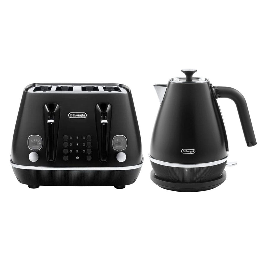 Delonghi Distinta Toaster and Kettle Set Black — Folders