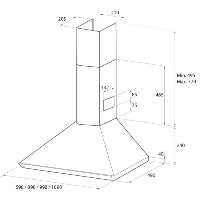 Falcon 900 Chimney Rangehood
