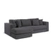 Furniture By Design Hugo 3 Seater Chaise - Dark Shadow FALHUG3SCDS_8