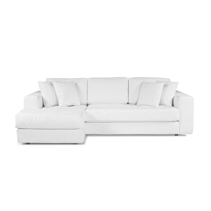 Furniture By Design Hugo 3 Seater Chaise - speckle White FALHUG3SCBW_1