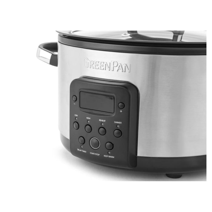 GreenPan Bistro Slow Cooker 3.7L  - Stainless Steel CC009535_3