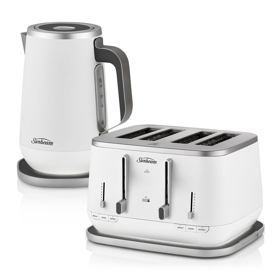 Sunbeam Kettle and Toaster Set Kyoto City White Folders nz