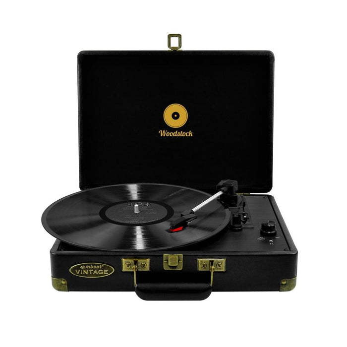 mbeat Woodstock Retro Turntable Player - Black_1