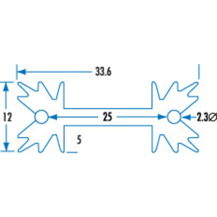 PC Mount TO-3P Heatsink - 25mm High - Folders