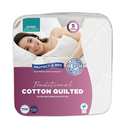 Protect-A-Bed Traditional Cotton Quilted Mattress Protector